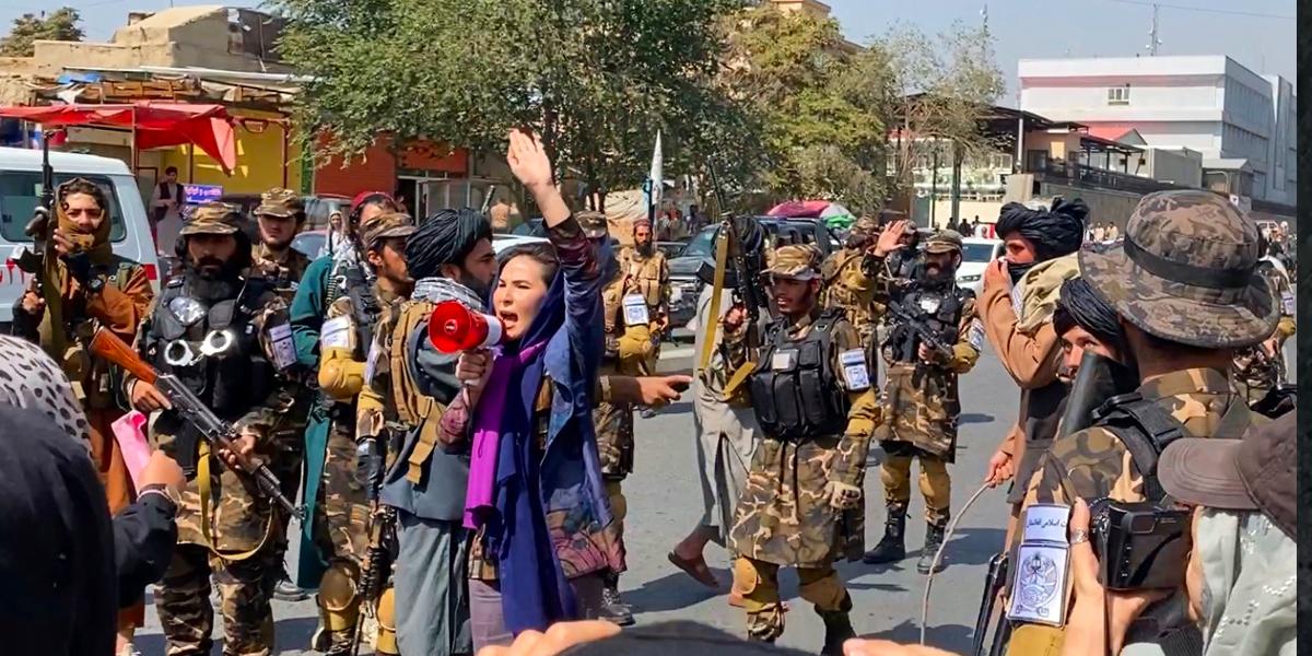 Protest hawliau menywod yn Kabul
