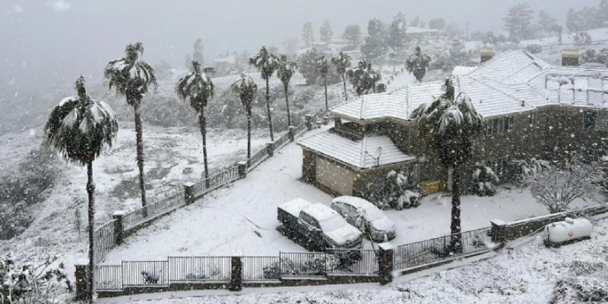 Califfornia yn yr eira