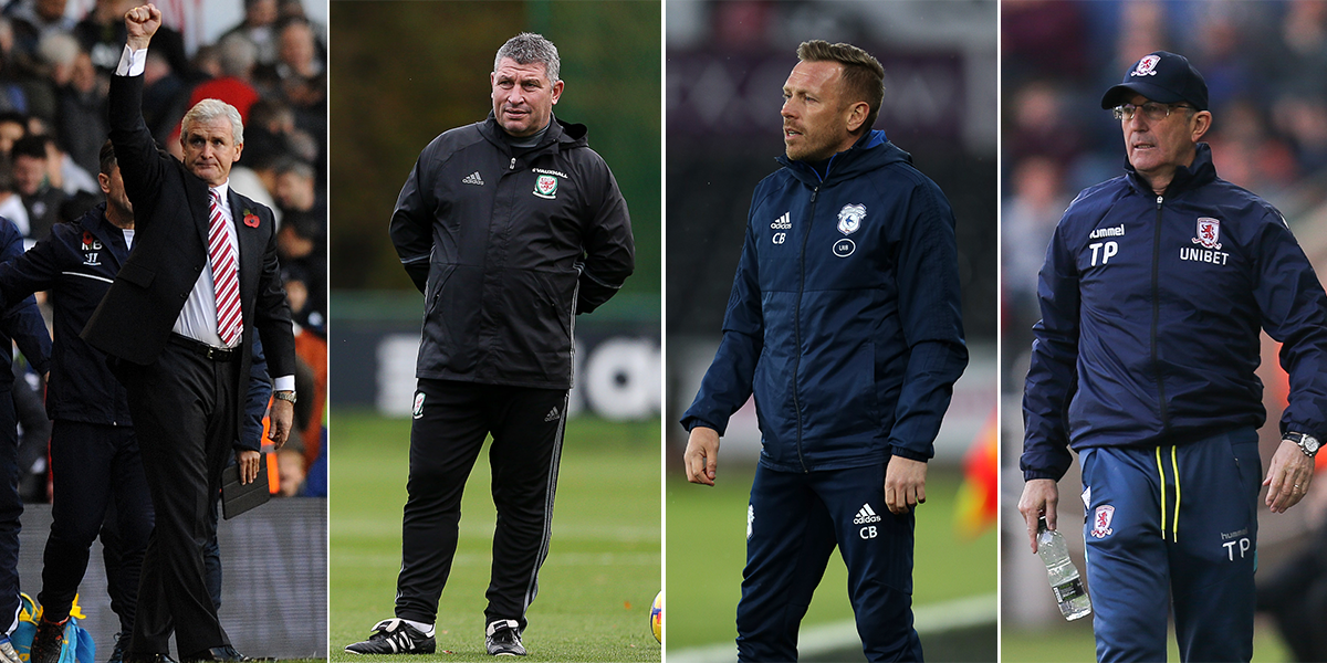 Mark Hughes, Osian Roberts, Craig Bellamy, Tony Pulis