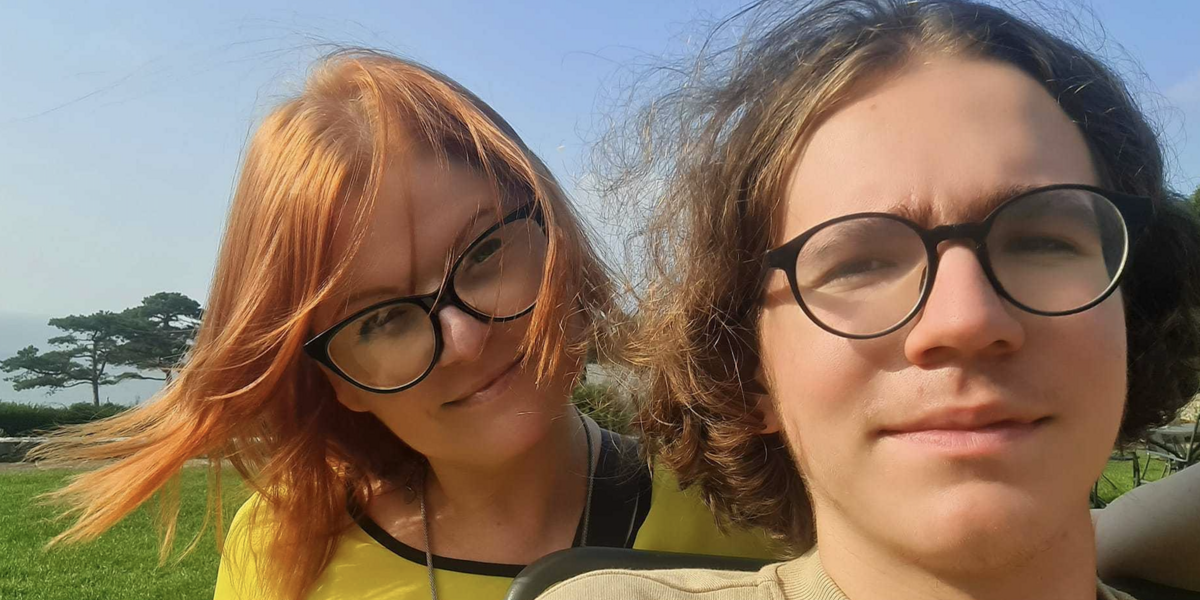 Llun diweddar o Kateryna a Timur 