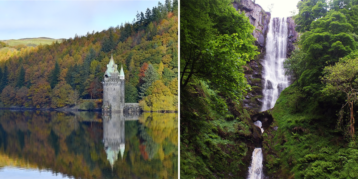 Llyn Efyrnwy a Pistyll Rhaeadr