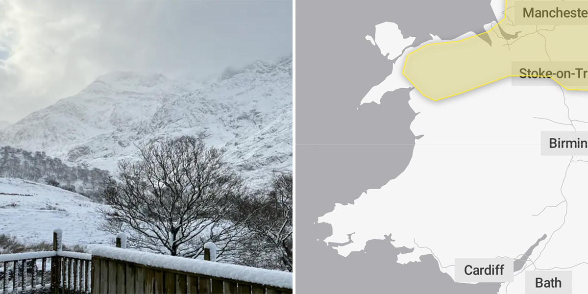 Rhybydd tywydd melyn am eira