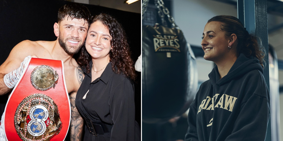 Caitlin Bennett gyda Joe Cordina