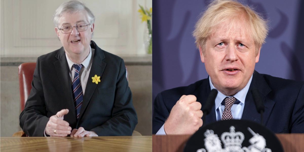 Drakeford a Johnson