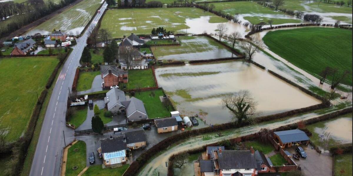 Caersws flooding.