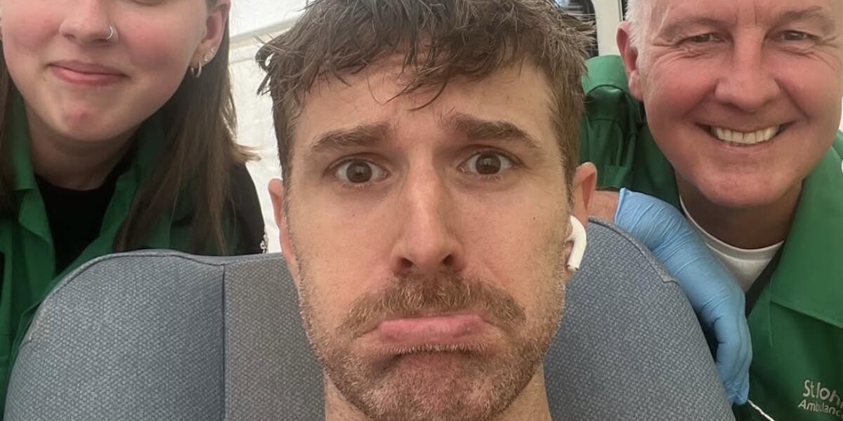 Joel Dommett wedi Marathon Llundain