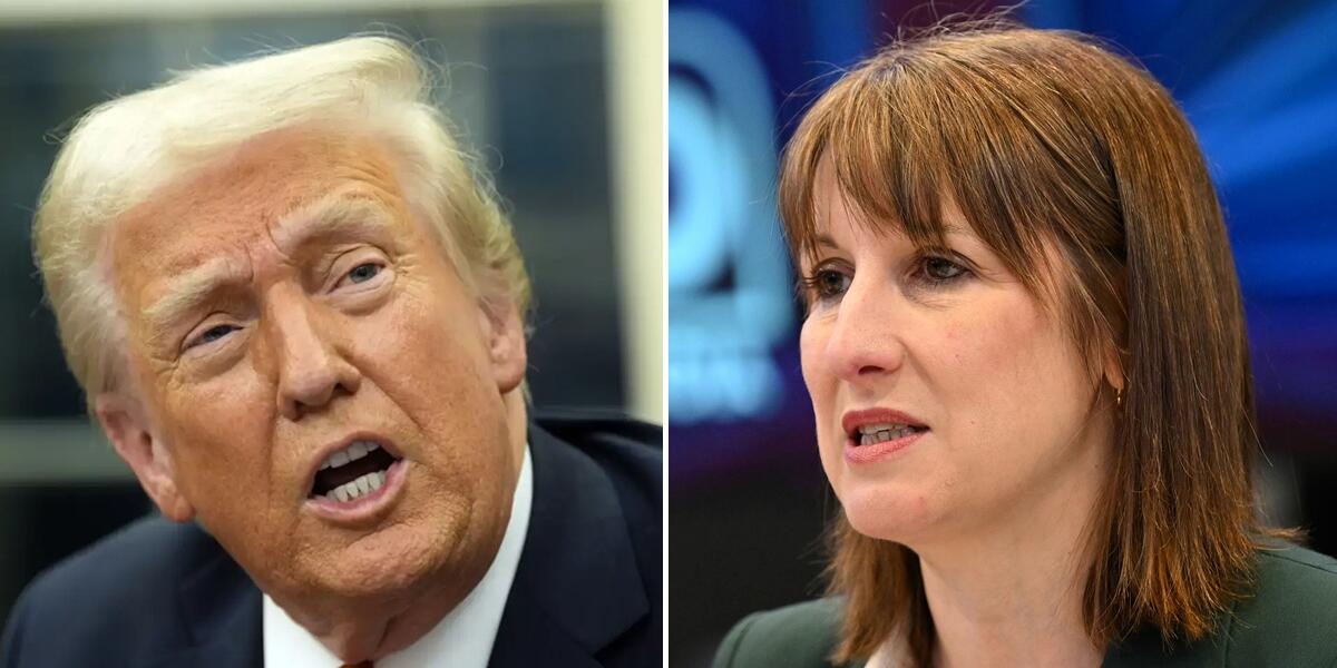 Donald Trump a Rachel Reeves