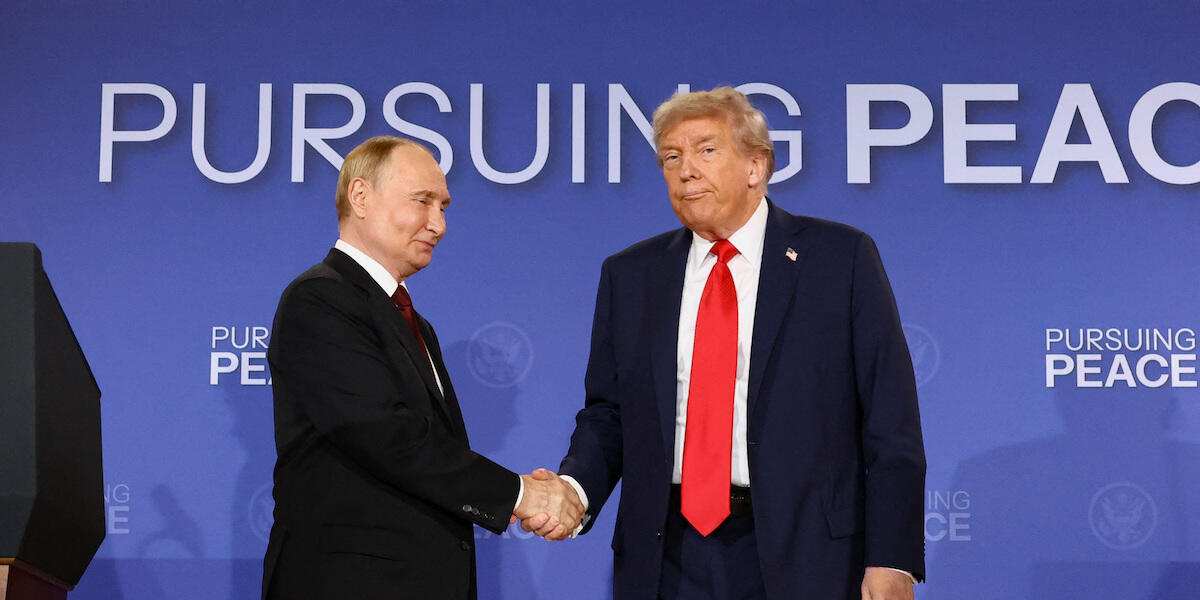 Putin a Trump yn Alaska