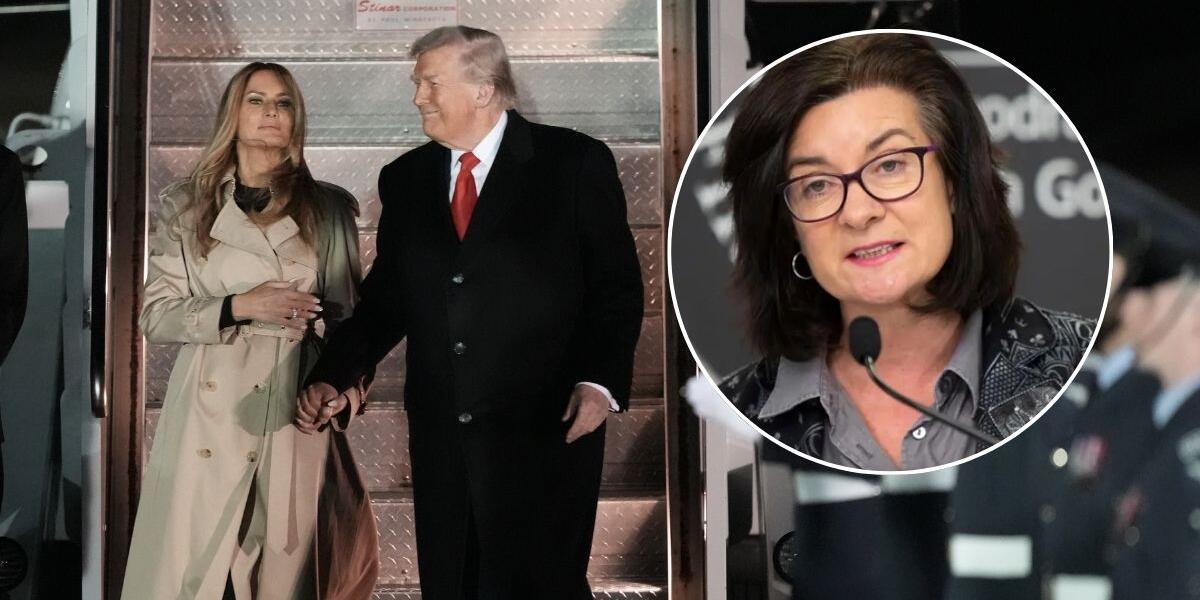 Donald Trump ac Eluned Morgan