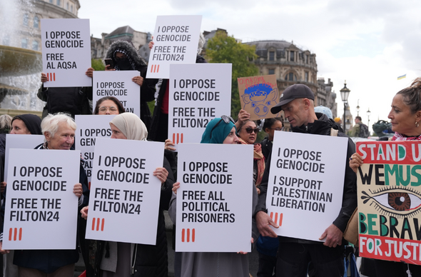 Protest o blaid Palesteina yn Llundain