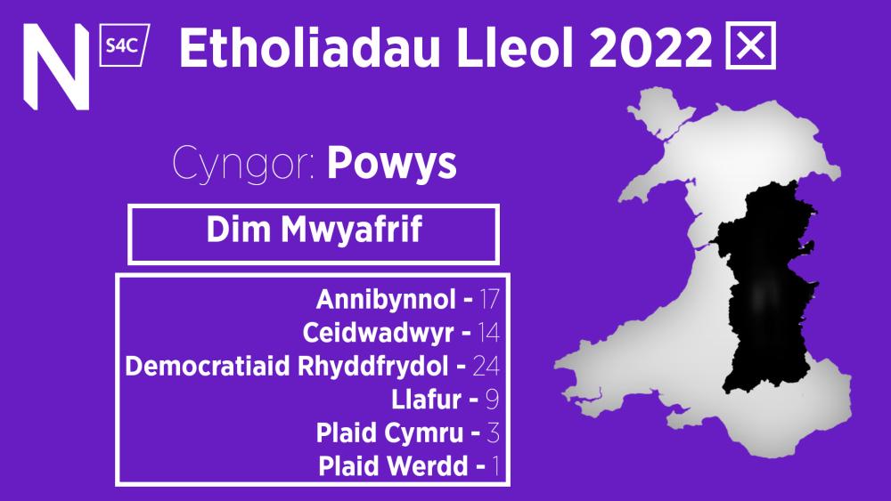 Canlyniad Powys