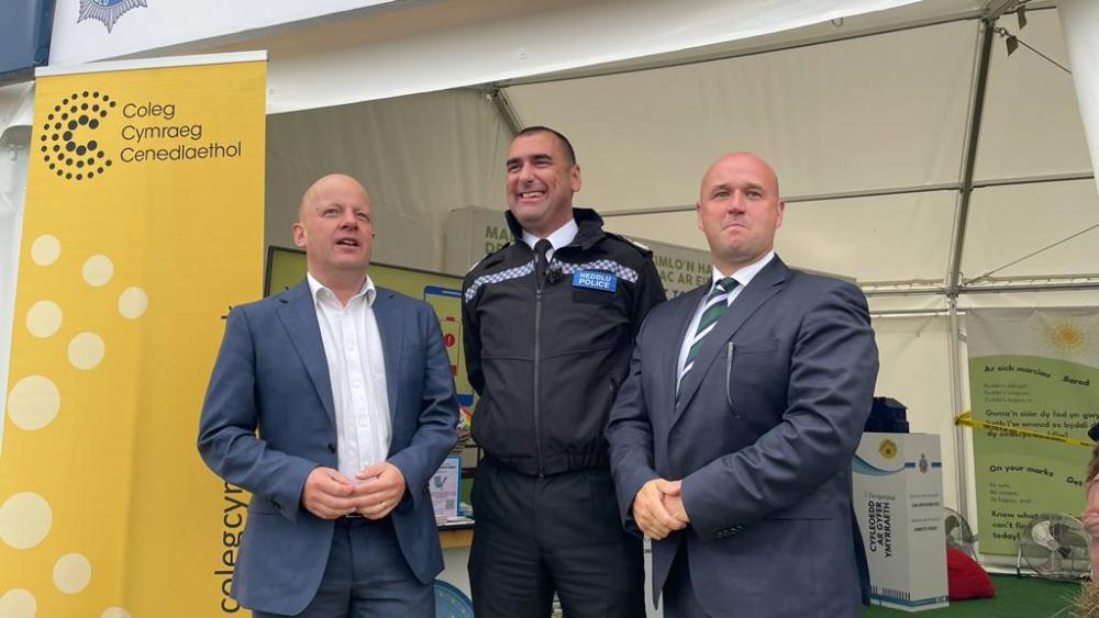 Dafydd Trystan Davies, Dr Richard Lewis, Dafydd Llywelyn