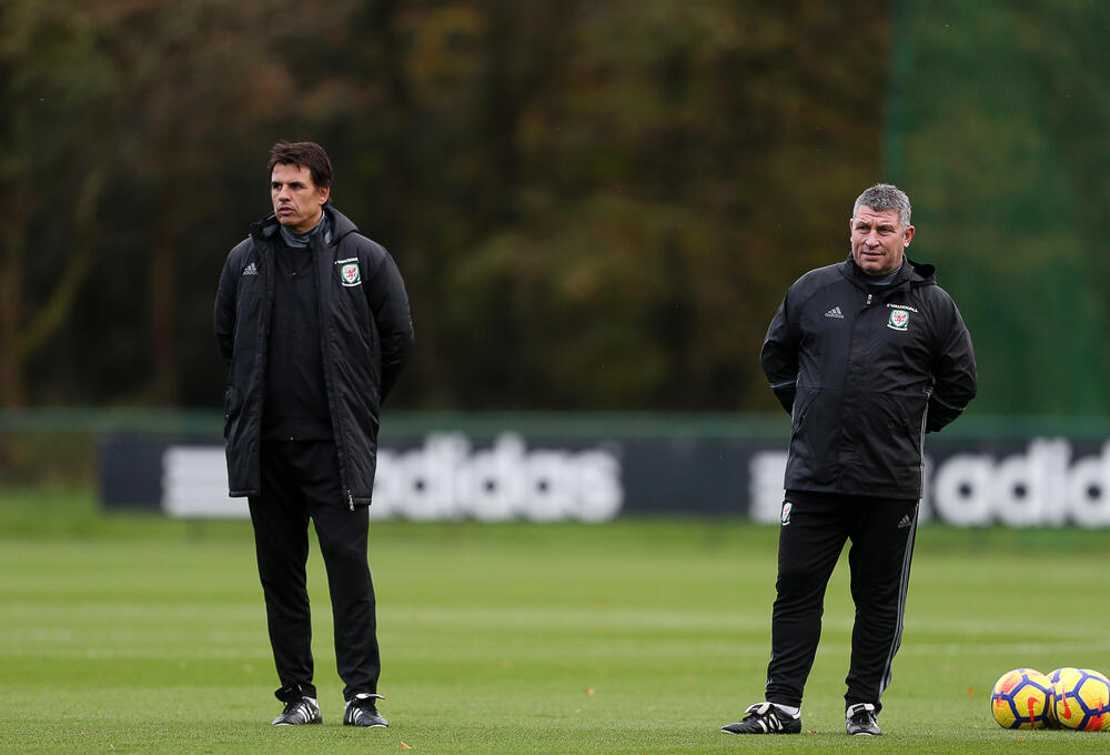 Chris Coleman a Osian Roberts