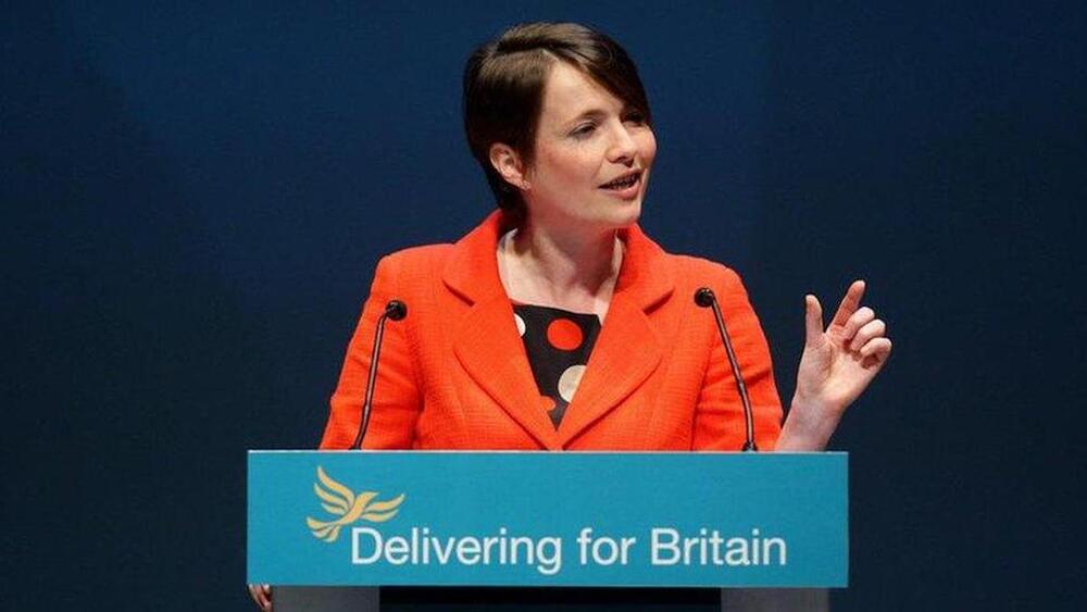 Kirsty Williams yn ystod ei chyfnod fel Arweinydd y Democratiaid Rhyddfrydol Cymreig. Llun: PA