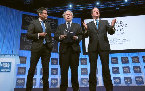 Boris Johnson, Sebastian Coe a David Cameron
